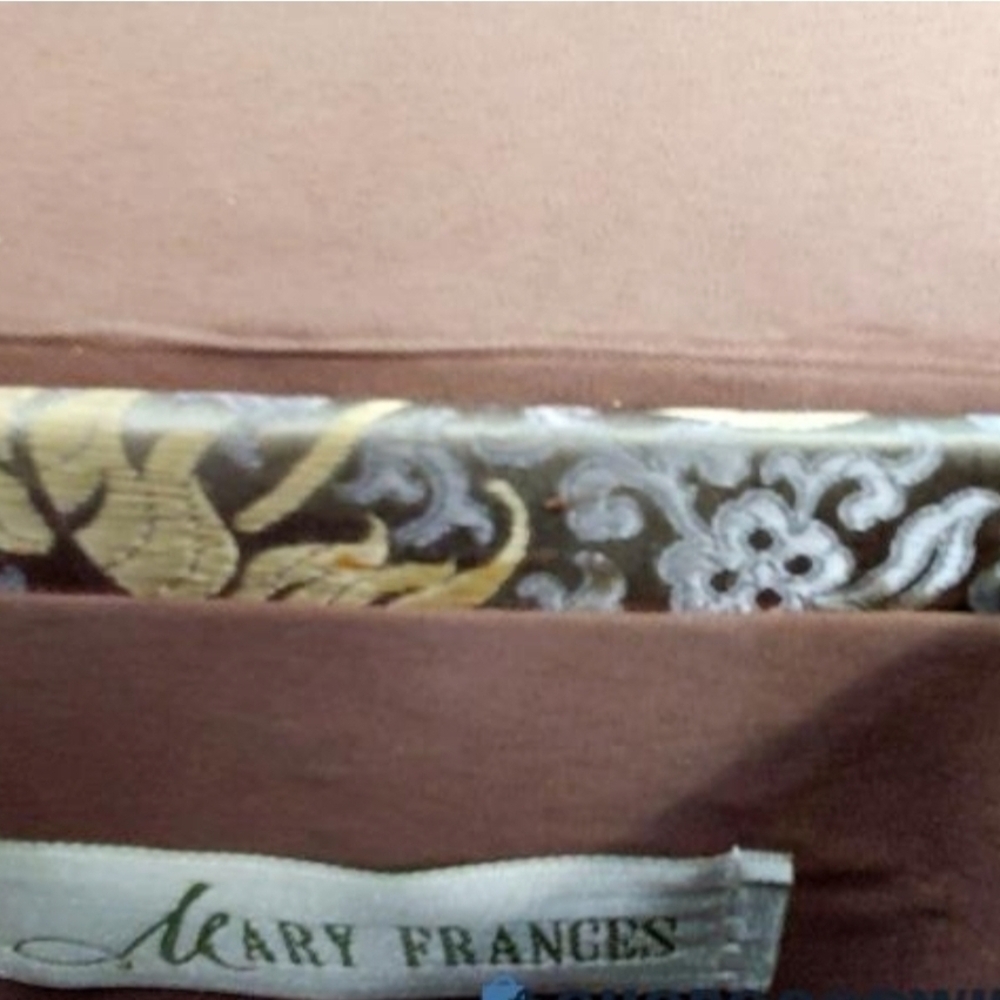 Mary Frances Beaded Satchel in Gold and Brown - Picture 3 of 7